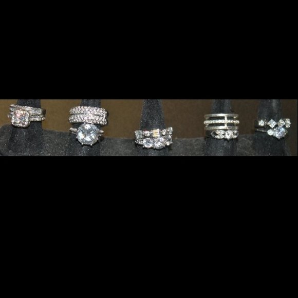 New 10 Bling Cocktail Statement Ring Lot Bundle *DEAL* - Picture 3 of 14
